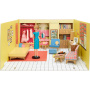 Barbie 1962 Dream House Reproduction with Blonde Doll, 3 Retro Outfits and Accessories Included, Mattel 75 Years Edition