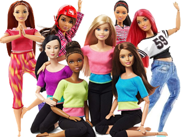 Barbie Made to Move Doll, Curvy, with 22 Flexible Joints & Long Straight  Red Hair Wearing Athleisure-wear for Kids 3 to 7 Years Old