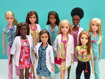 Barbie represents health and scientific personnel to honor their fight against the pandemic