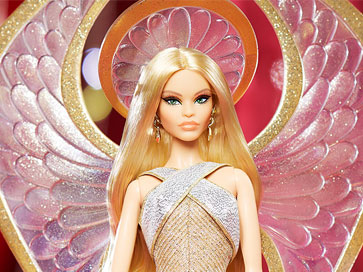 The triumphant return of Bob Mackie and his new Barbie Holiday Angel doll